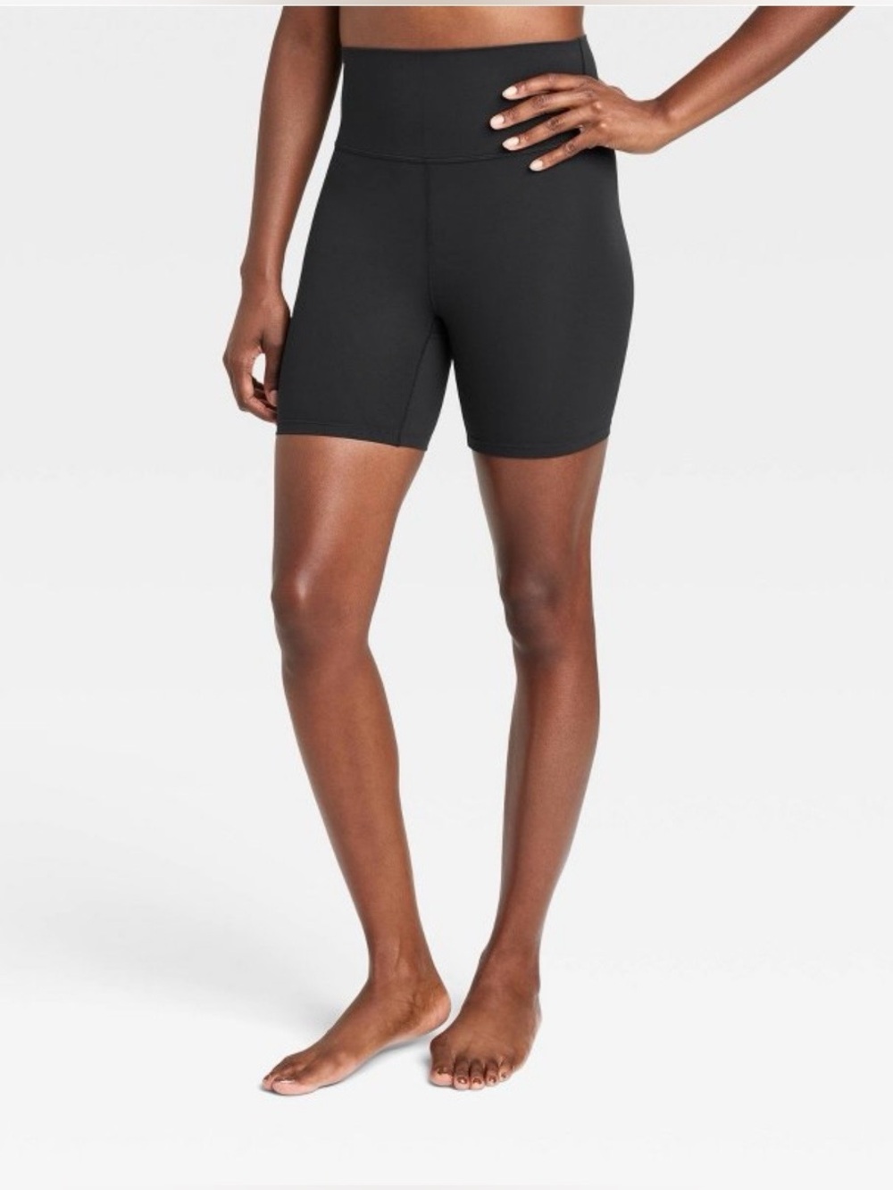 All In Motion High-Rise Black Women’s Bike Shorts in Black Size Large